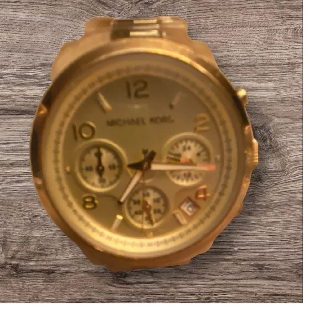 Michael Kors Women's Chronograph Horn and Gold Dial Ladies Watch MK 5139